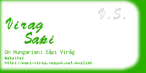 virag sapi business card